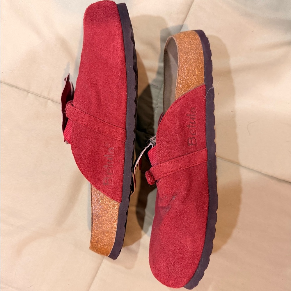 Red Suede Slip-On Betula